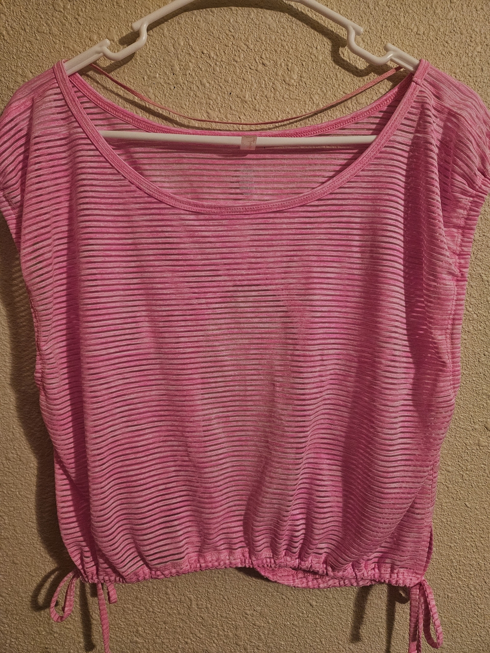 NWOT! Free People Movement Open Back Striped Drawstring Crop Top